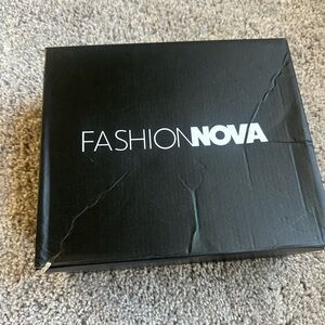 Fashion Nova Clear and Tan Heel